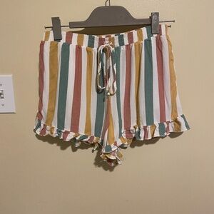 American Eagle Womens Medium Colorful Stripe Shorts